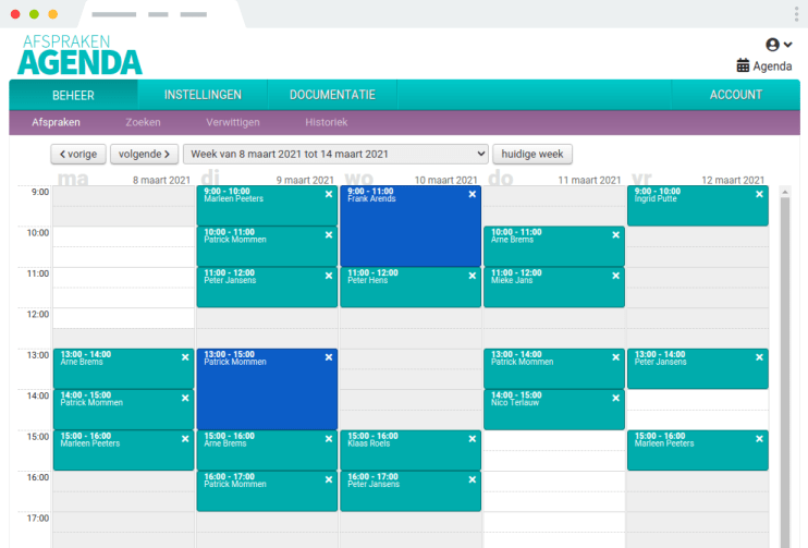 Voorbeeld agenda